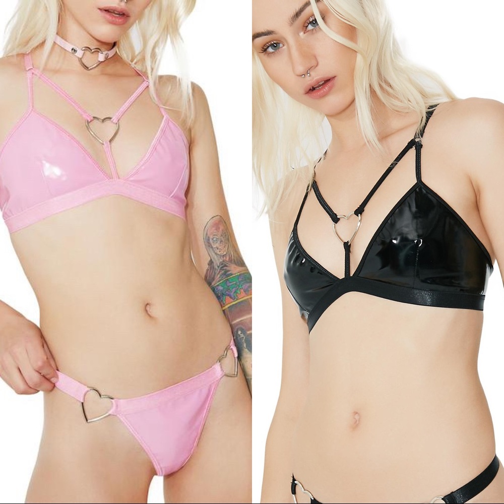 Sugar Thrillz | Love Bite Vinyl Bra (only) Set